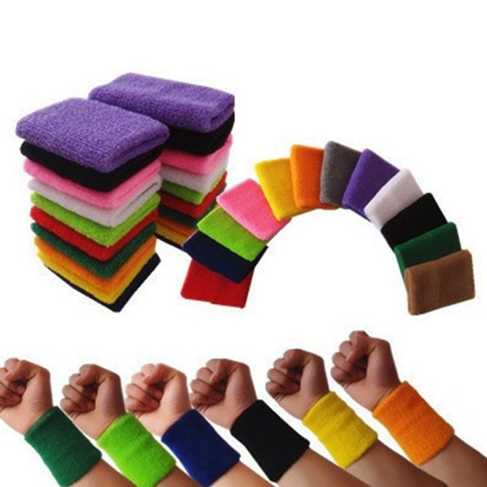 Wrist Wrap Support - 1/2 Buah Gelang Uniseks Olahraga Sweatband