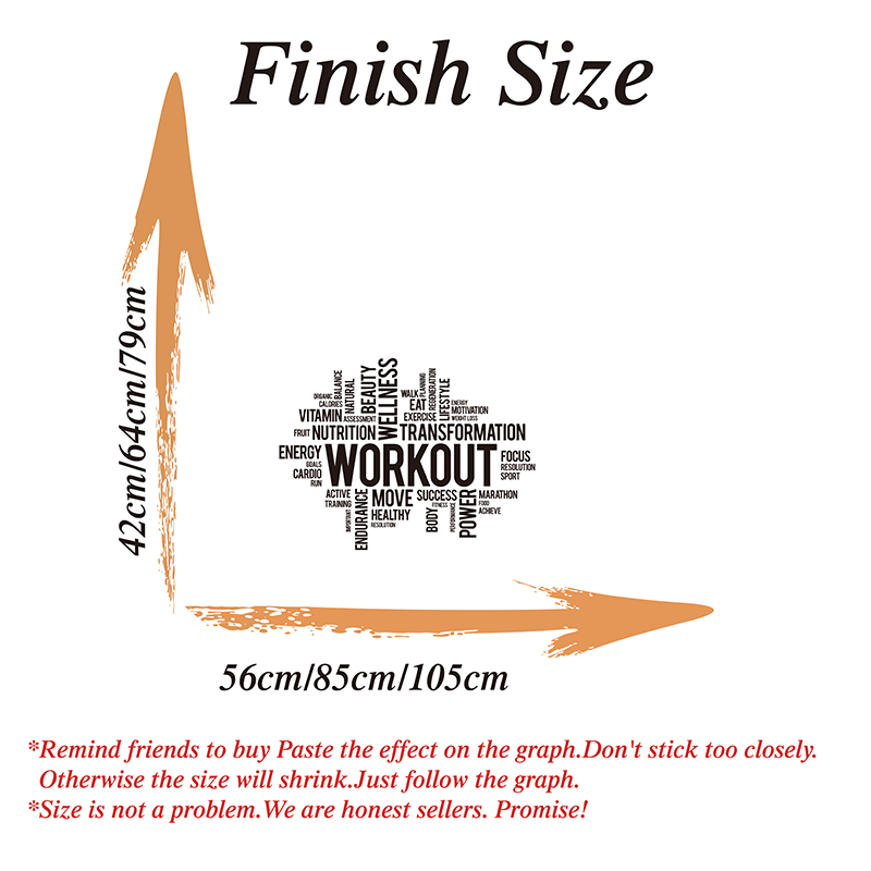 Stiker Dinding Awan Kata Olahr - Crossfit Training ulasan dan harga